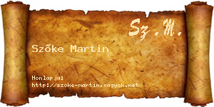 Szőke Martin névjegykártya